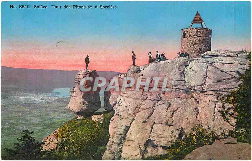 Salève — Tour des Pitons et la Sorcière — Phototypie Co., Neuchâtel