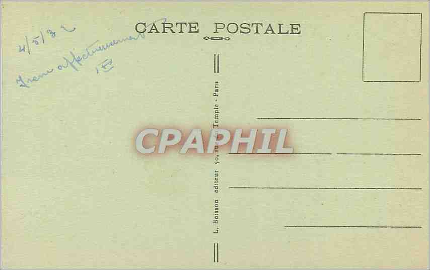 CPA Paris Place de l'Opera  — Rückseite