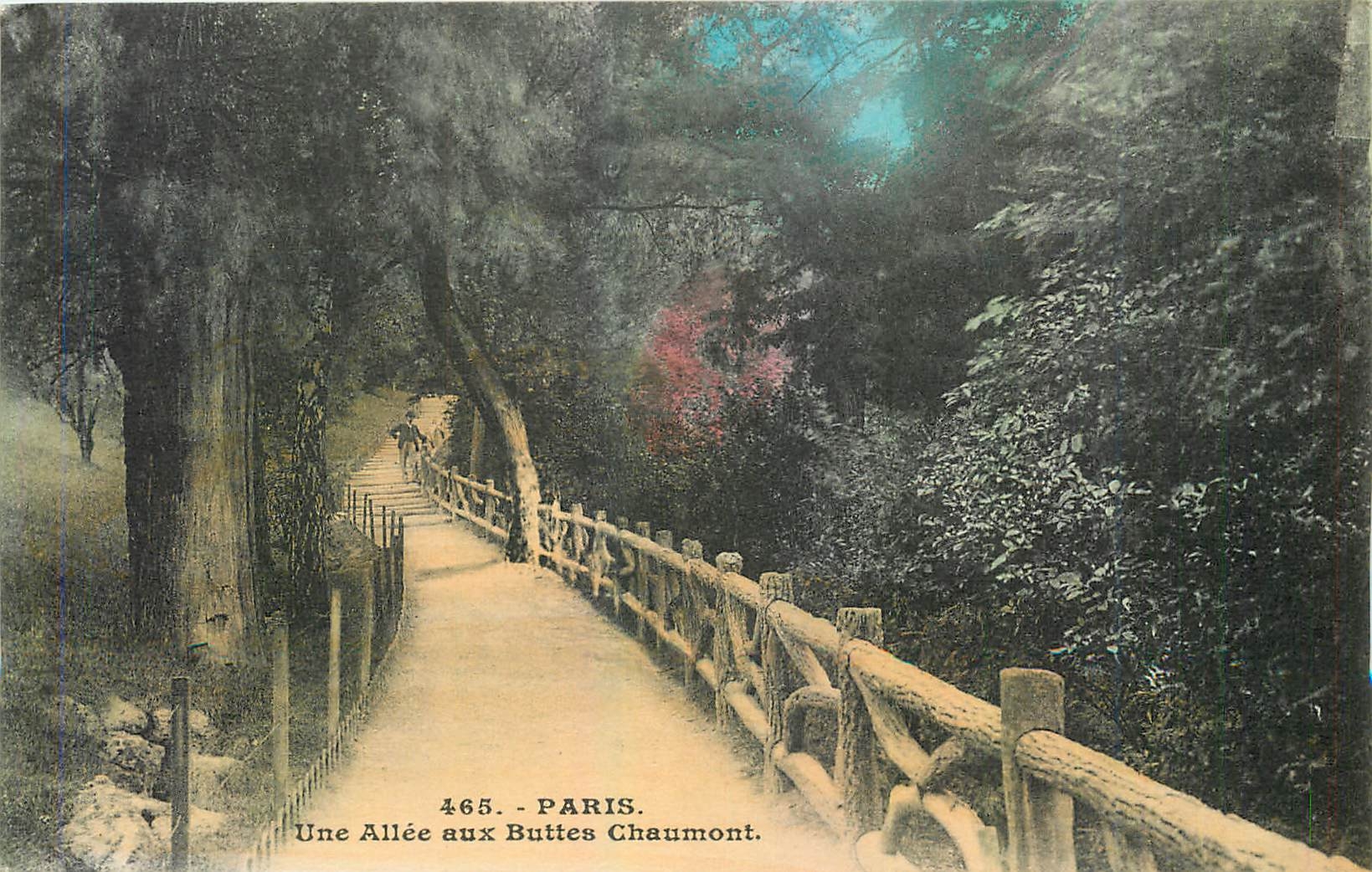 CPA Paris Une Allee aux Buttes Chaumont 