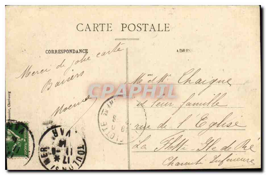 Nos Marins-Fantaisie-Humour-Bateau- Retour de bordee-CPA Gervese — Rückseite