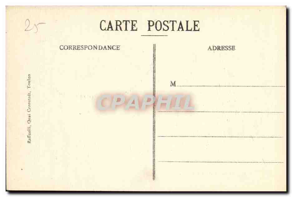 Nos Marins-Fantaisie-Humour-Bateau- Rabordais a l'Ecole- CPA Gervese — Rückseite
