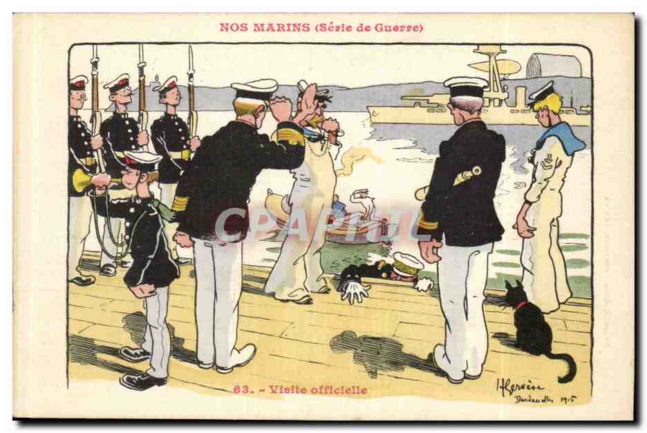 Nos Marins (Série de Guerre) — Visite officielle — H. Kerwee, Dardau, 1915