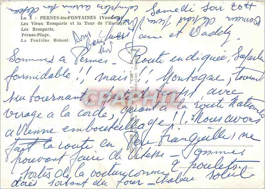 Pernes-les-Fontaines — (Vaucluse) — éditeur non identifié, n° de série non visible — Reverso
