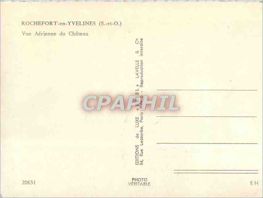 CPM Rochefort en Yvelines (S et O) Vue Aerienne du chateau — Rückseite