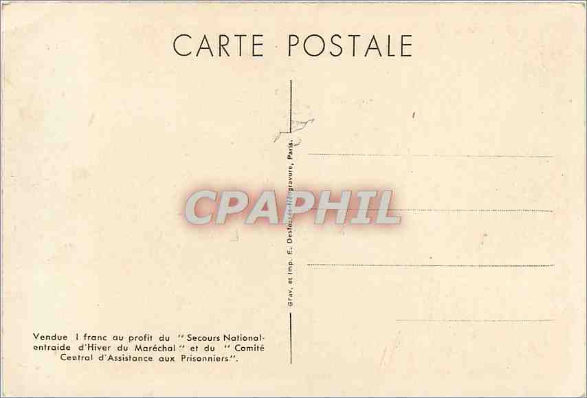 CPM Suivez moi Gardez votre confiance en la France eternelle Petain Militaria — Verso