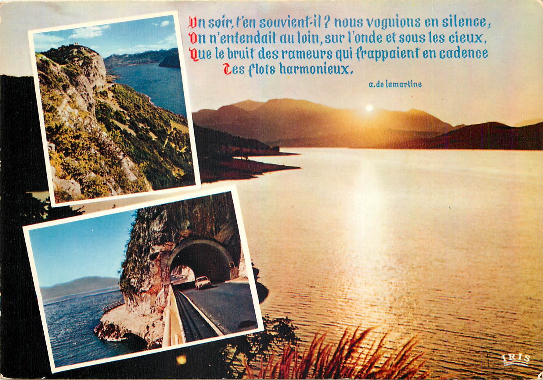 CPM Lac du Bourget La Chambotte Route en corniche de la Colombiere