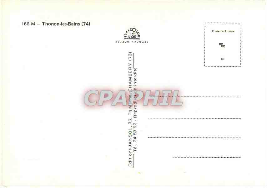CPM Tholon les Bains — Back