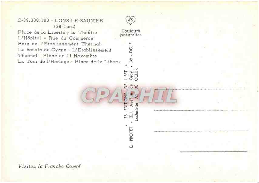 Lons-le-Saunier — Panoramablick — Les Éditions de l'Est — Rückseite