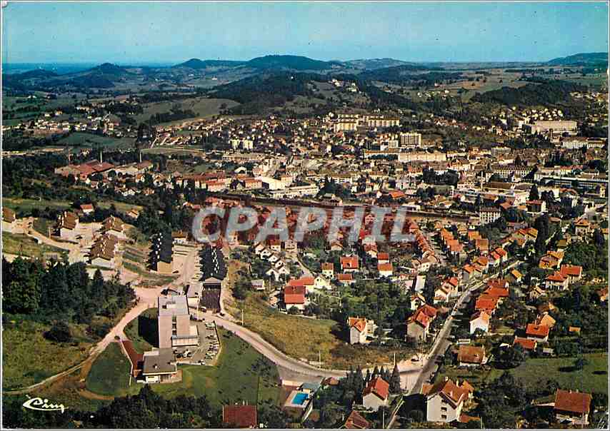 Lons-le-Saunier (Jura) — Vue générale aérienne — Imprimeur Combier, Macon