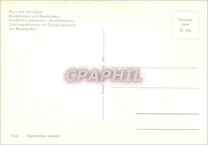 CPM Bern Bern — Verso
