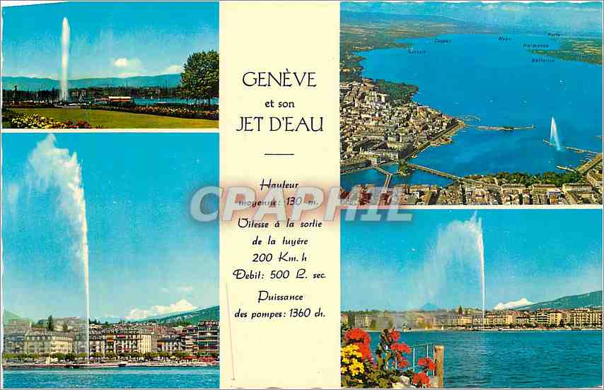 CPM Geneve et son jet d'eau
