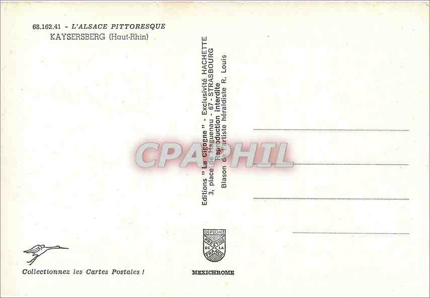 CPM L'Alsace pittoresque Kayserberg (Haut Rhin) — Rückseite