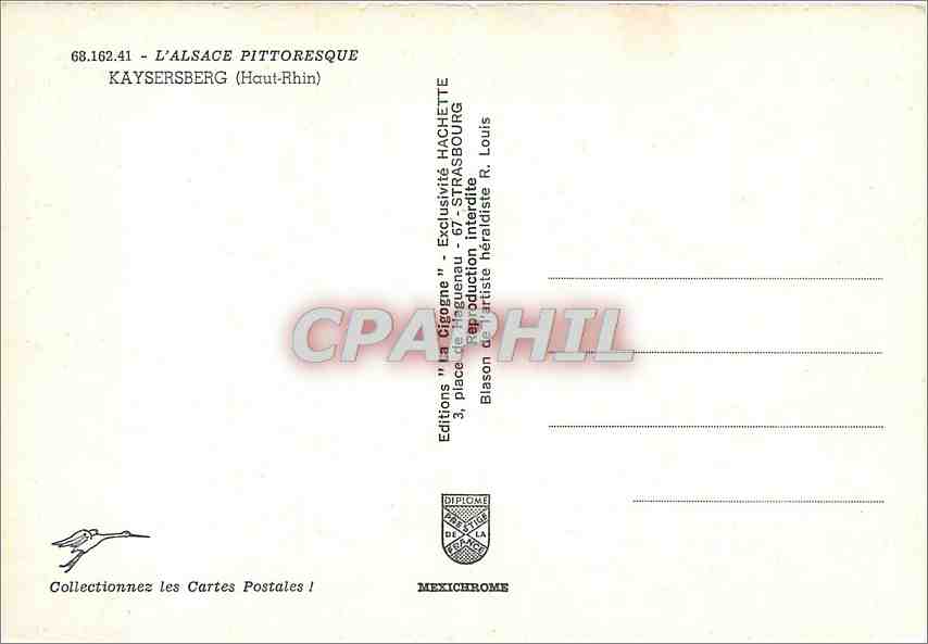 CPM L'Alsace Pittoresque Kayserberg (Haut Rhin) — Rückseite