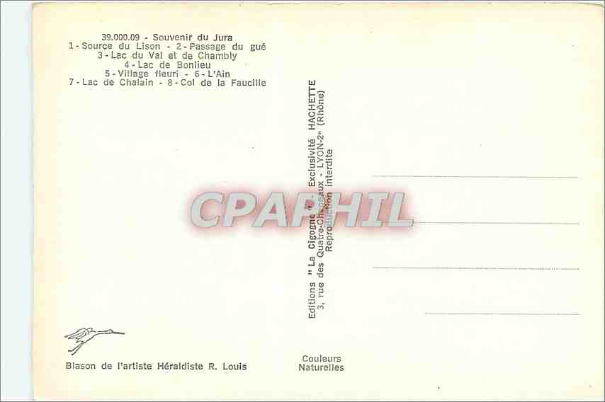 CPM Souvenir du Jura source du Lison Passage du gue — Rückseite