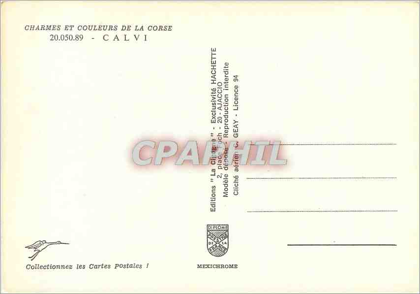 CPM Charme et Couleurs de la Corse Calvi — Rückseite