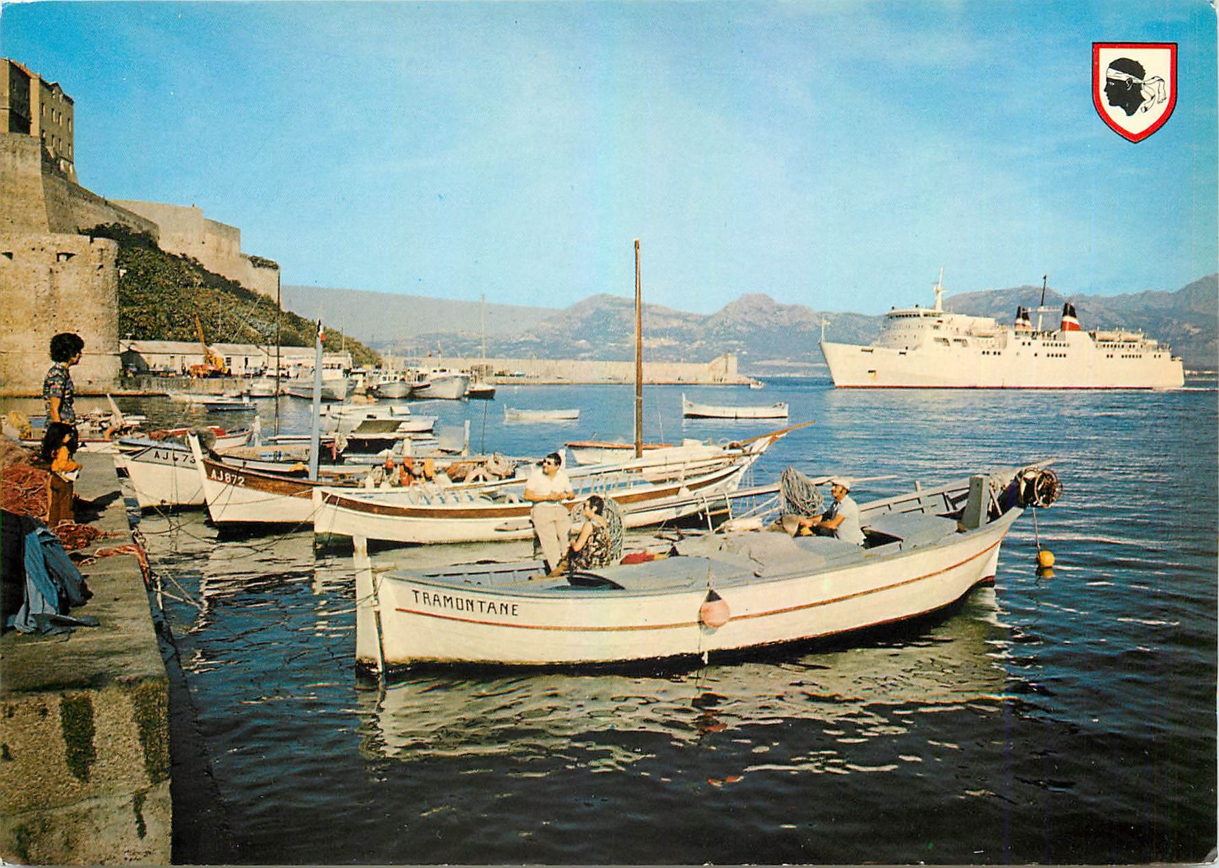 CPM Corse Ile d'Amour le Car Ferry le Comte de Nice va accosier