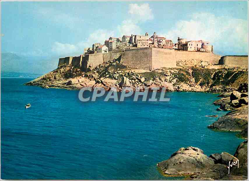 CPM La Corse Oasis de Beaute Calvi La citadelle ssanglee dans les hautes murailles de son enceinte b