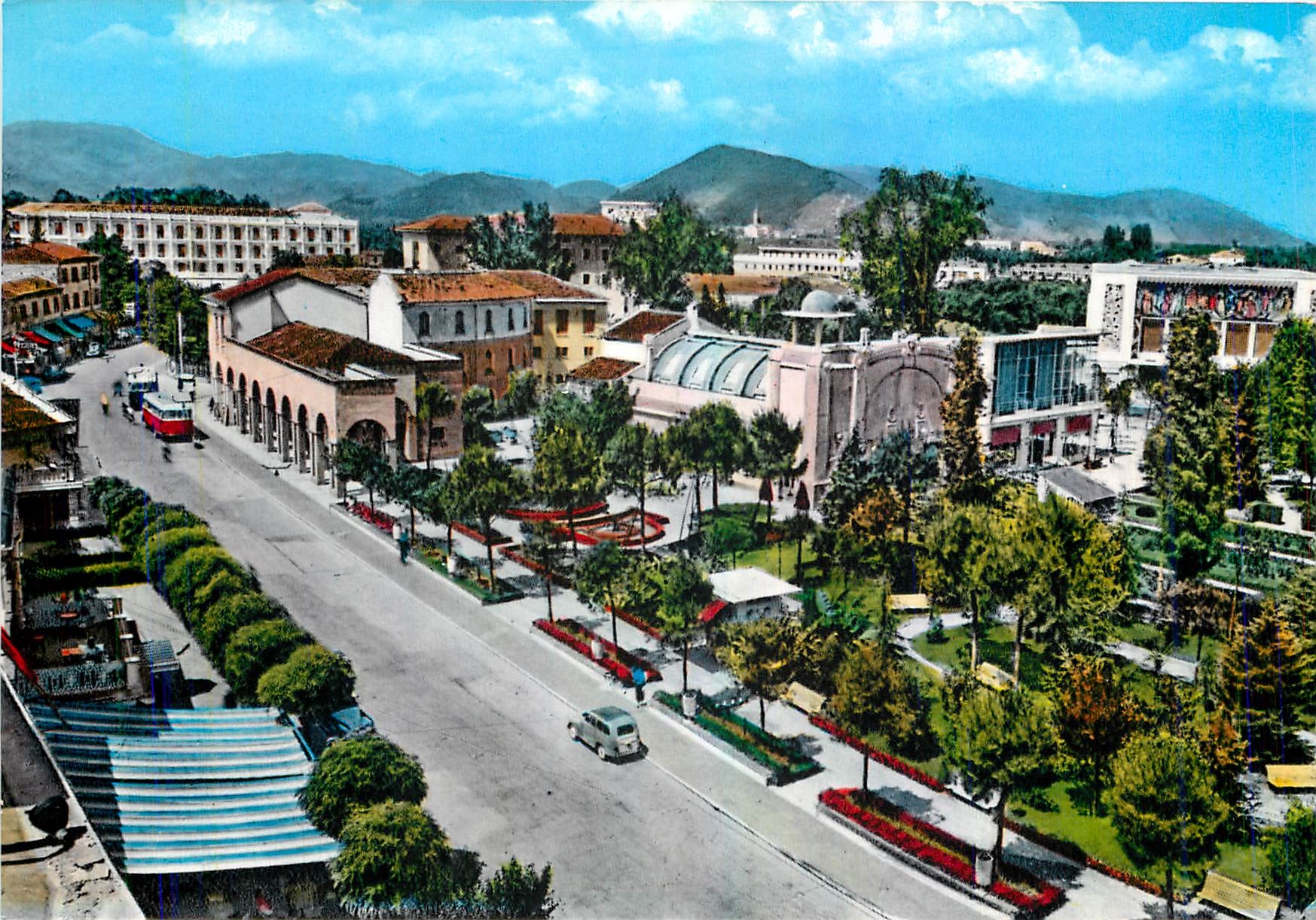 CPM Abano Terme rue Pietro d'Abane et jardins
