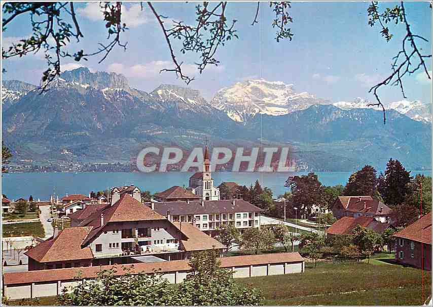 CPM Lac d'Annecy (Haute Savoie) Sevrier vue generale les dents de lanfon et la Tournette