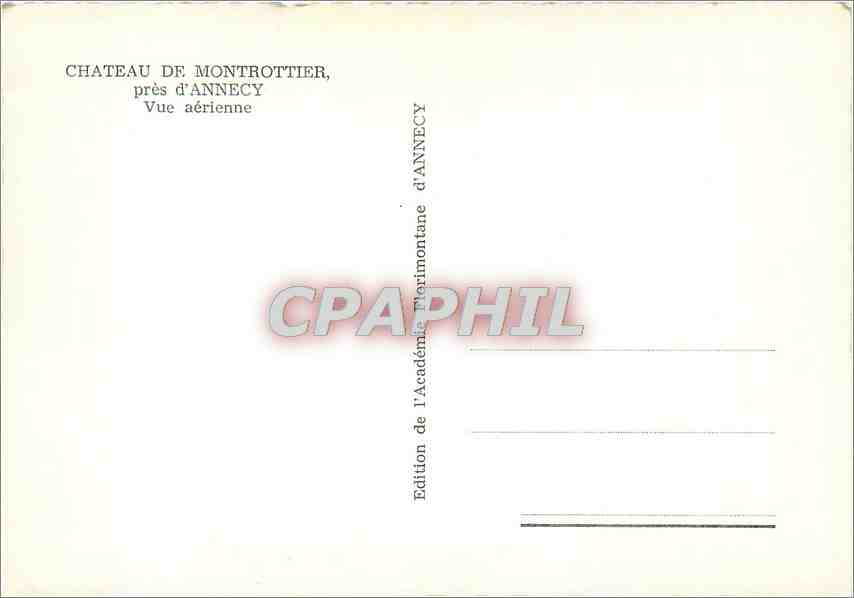 Château de Montrottier — près d'Annecy — Édition de l'Académie d'Annecy — Achterkant