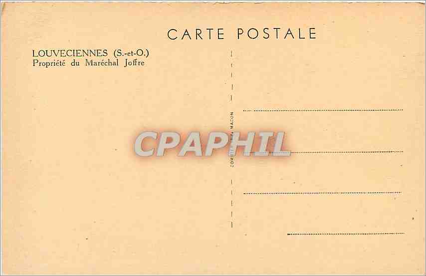 CPM Louveciennes (S et O) Propriete du Marechal Joffre — Back