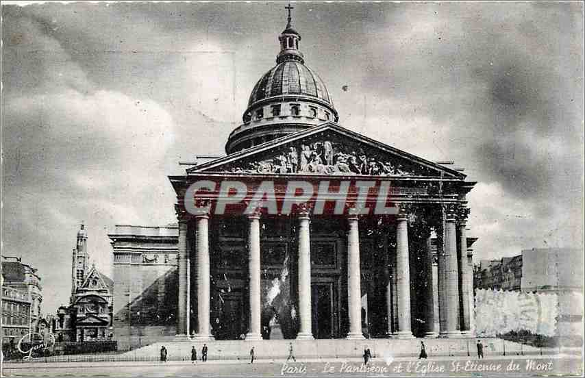 CPM Paris The Pantheon and Saint Etienne du Mont Church