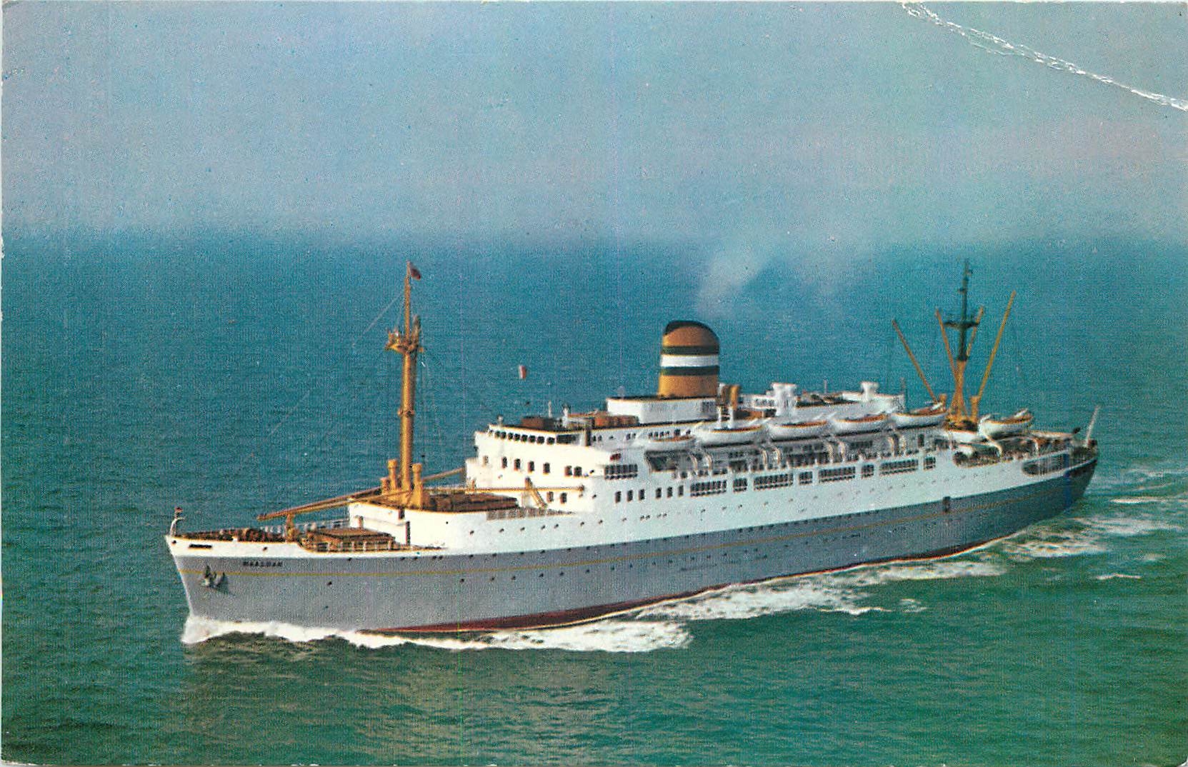 CPM Bateau Holland American Line SS Maasam