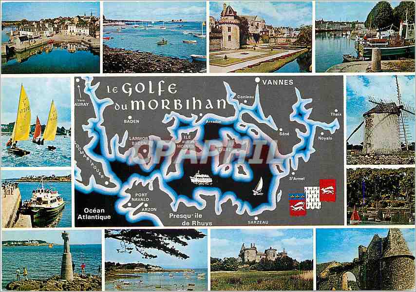 Le Golfe du Morbihan — Carte postale panoramique — Éditions de Bretagne
