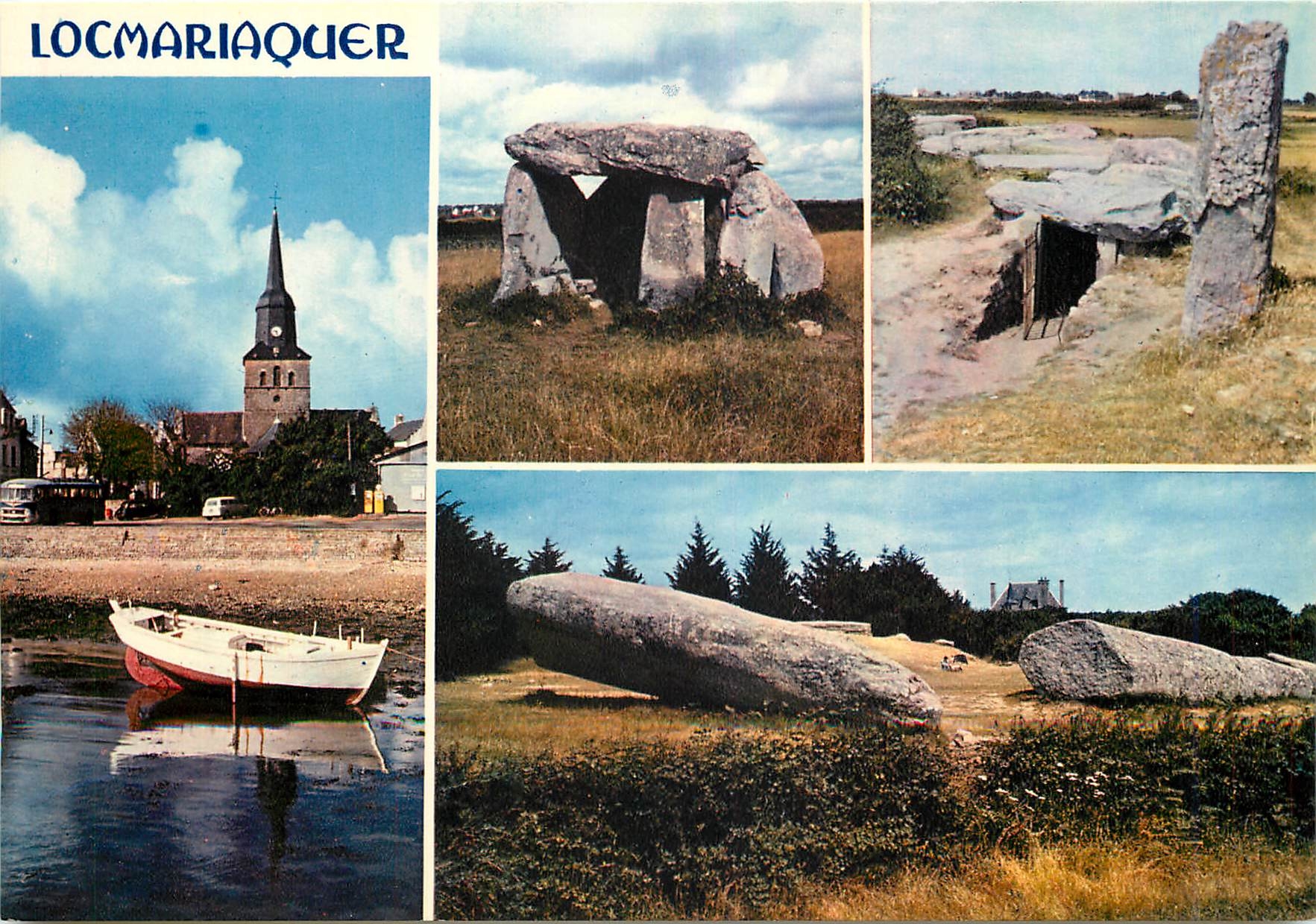 Locmariaker — Église, dolmen, pierres plates et menhir — Éditions d'Art JOS