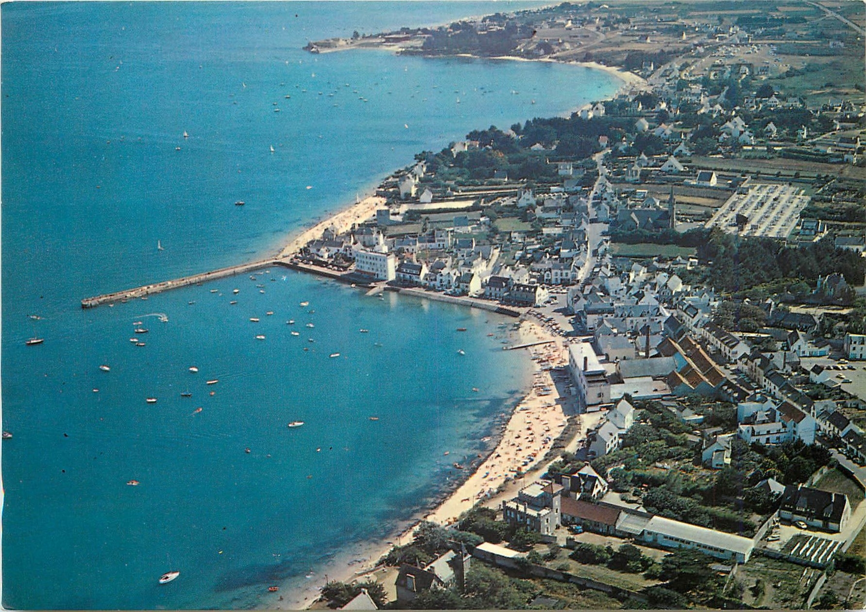 La Bretagne pittoresque — Presqu'île de Quiberon — La Grande Plage, Saint-Pierre, Port d'Orange, Batterie de Beg Rohu, L'École de Voile — Éditions Y. R. Cao, Quimper