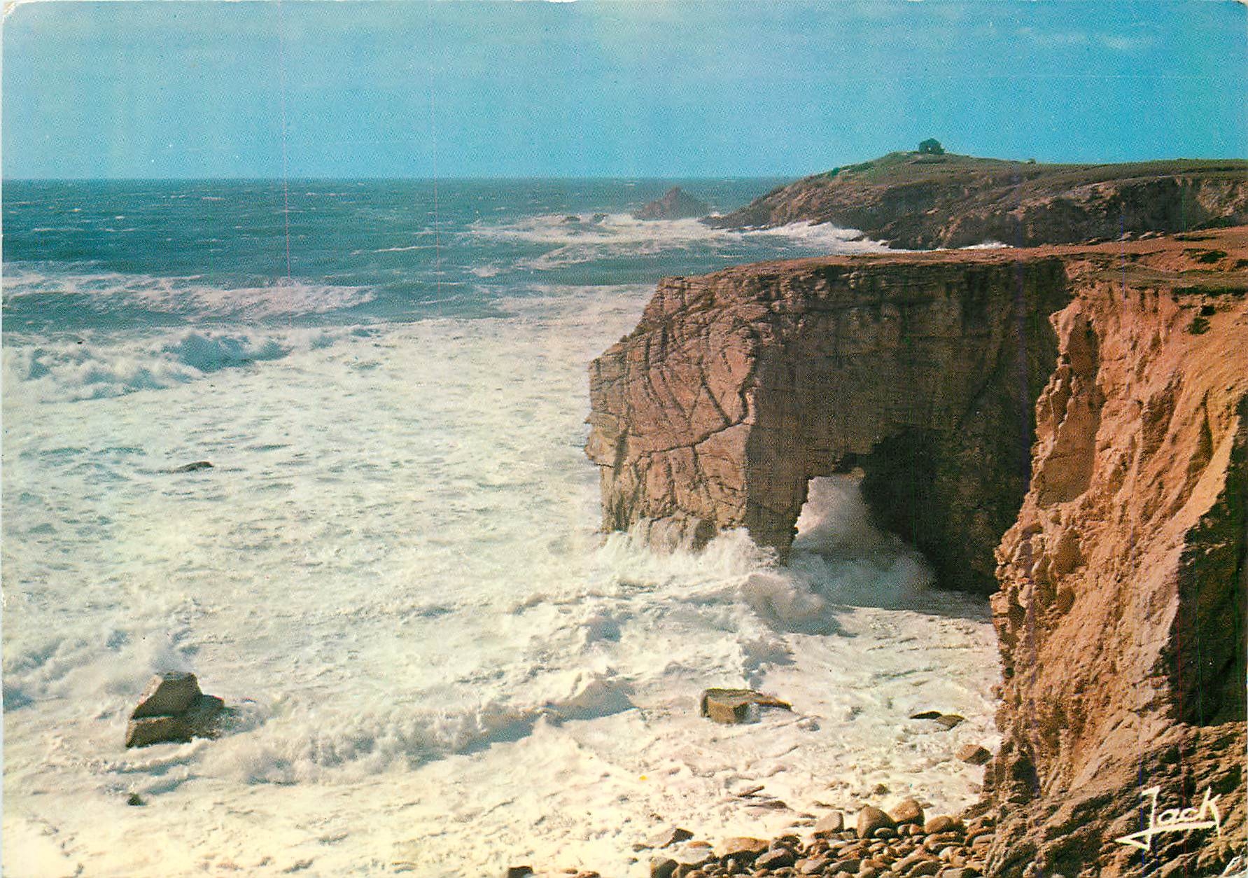 CPM Couleurs de Bretagne la Cote Sauvage L'Arche Poort Blanc un Jour de Tempete