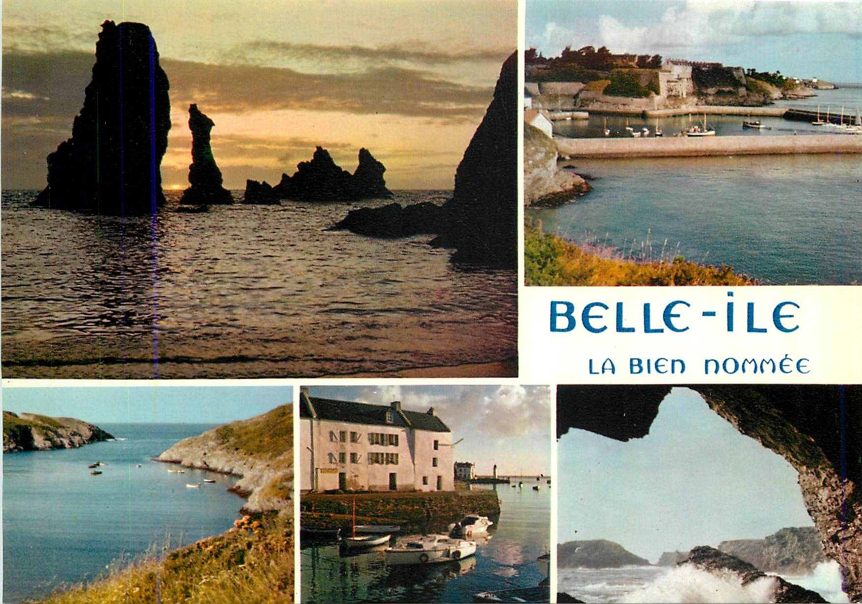 CPM La Bretagne en couleurss Belle ile Mer (Morbihan) les aiguilles de port Coton la citadelle et le
