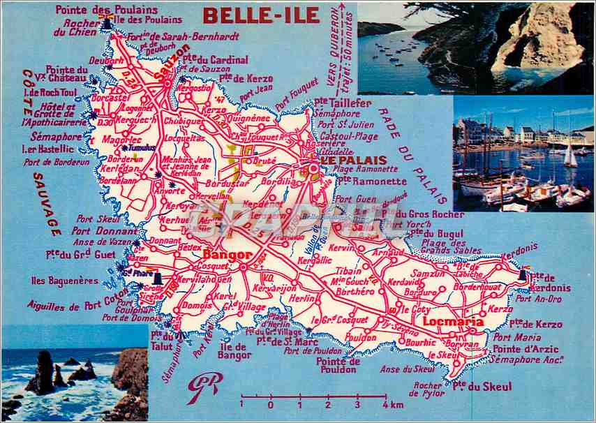 Belle-Île — carte touristique — Éditions Jean-Jamès