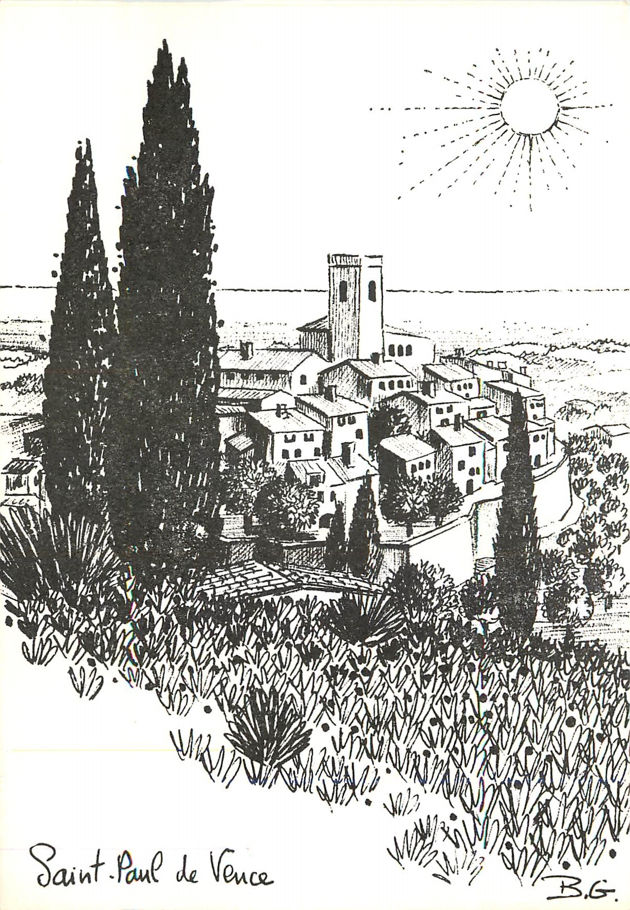 CPM Ravissant Village provencal qui domine Cannes