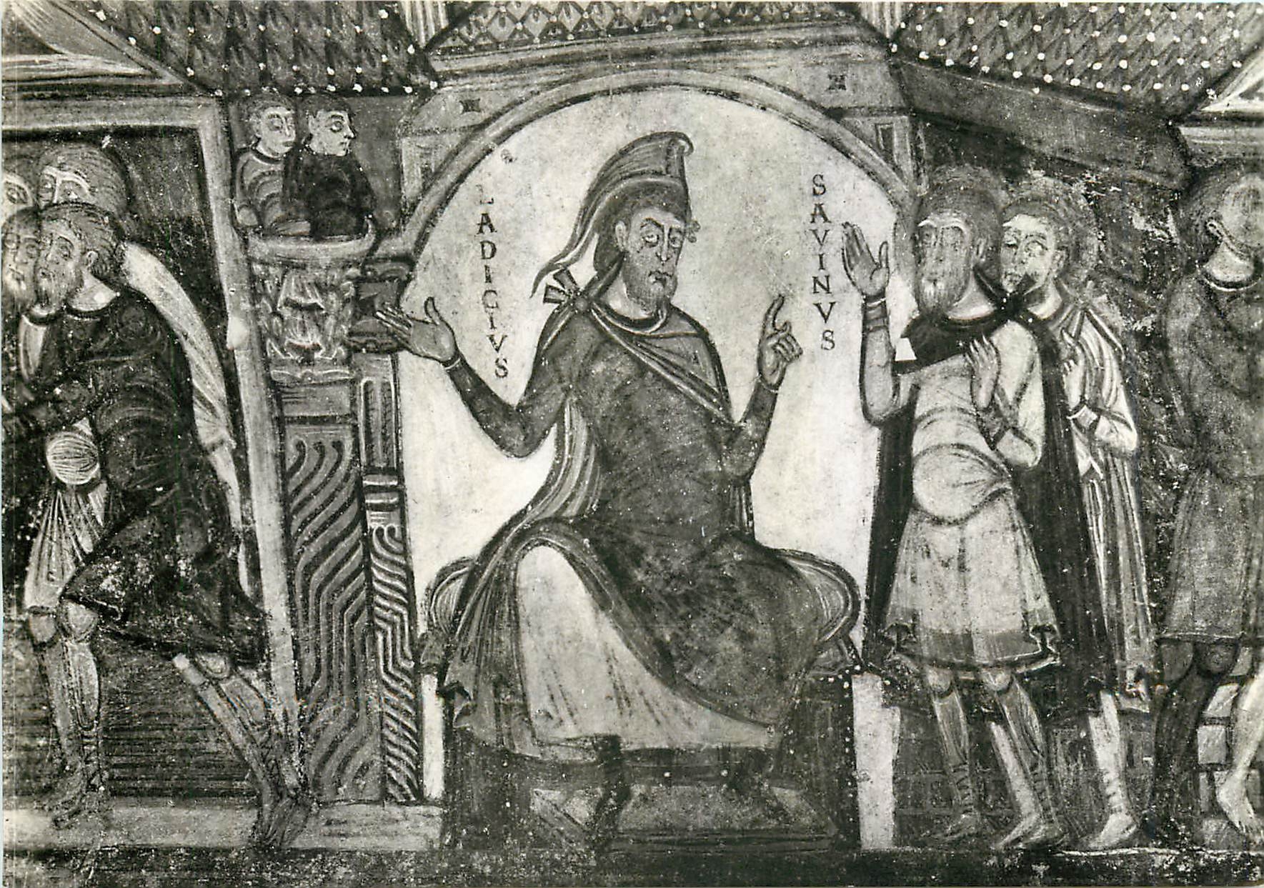 CPM Saint Savin sur Gartempe (Vienne) L'Eglise Crypte St Savin St Cyprien Paroi Nord 