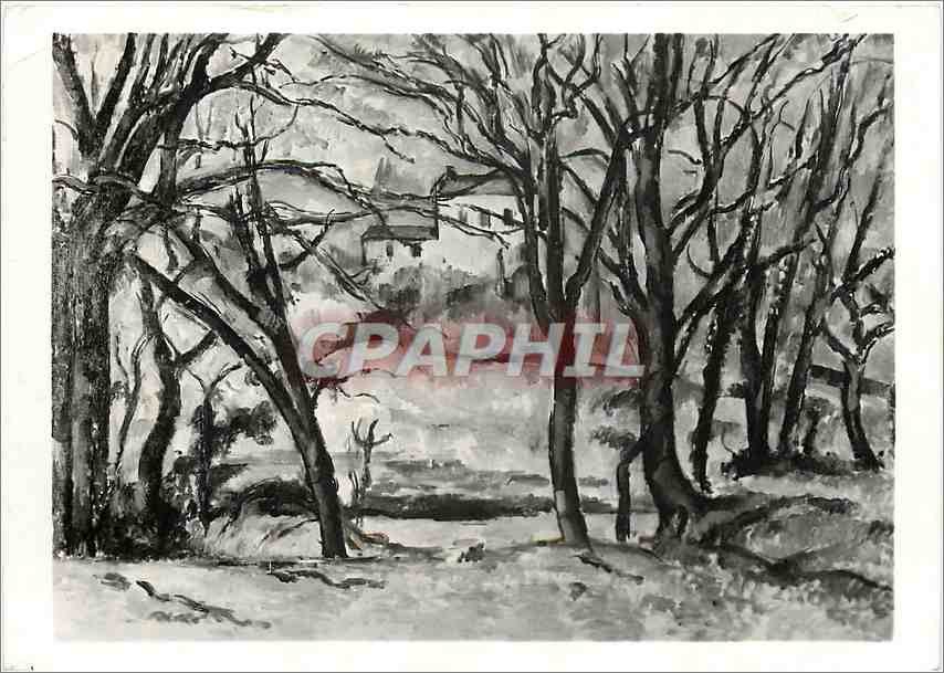 CPM Arbres et maisons par Paul Cezanne Lehman