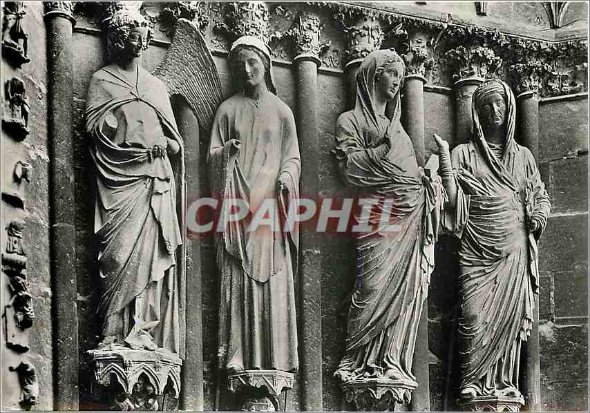 CPM Reims (Marne) La cathedrale Notre Dame(XIIIe s) Facade Occidentale Portail Central