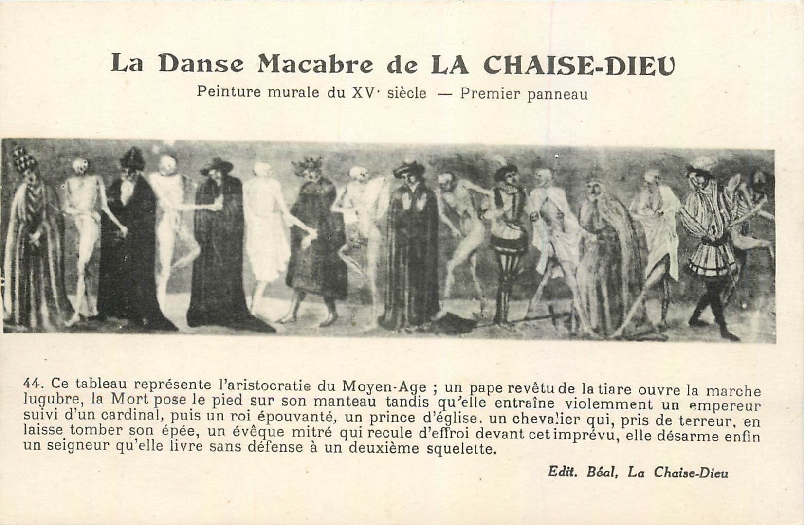 CPM La Danse Macabre de la Chaise Dieu Premiere Panneau