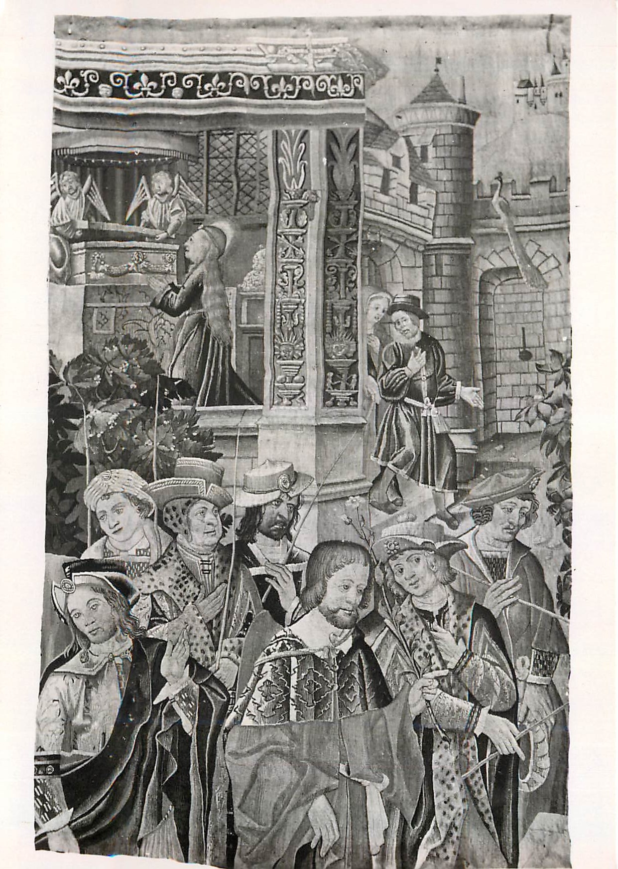 CPM Histoire de la vierge (Suite de 17 Tapiseries) Ateliers remois debut XVIe s Les Pretendants de M