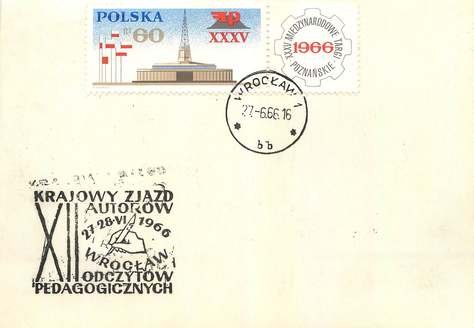 Lettre 1966 FDC 