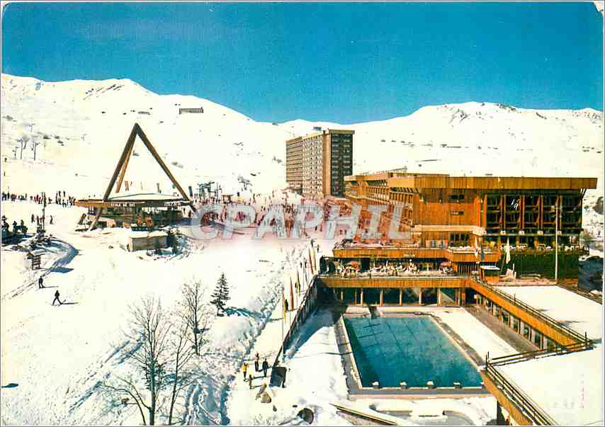 CPM Savoie le Corbier (1650m) la Station et sa piscine
