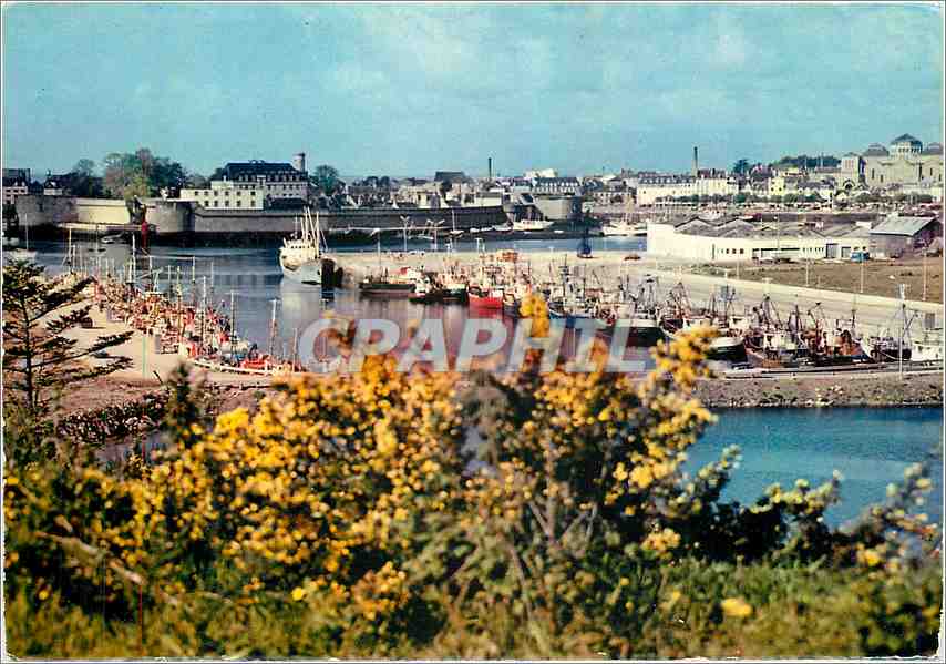 CPM Concarneau (S F) vue sur les Remparts et le Port