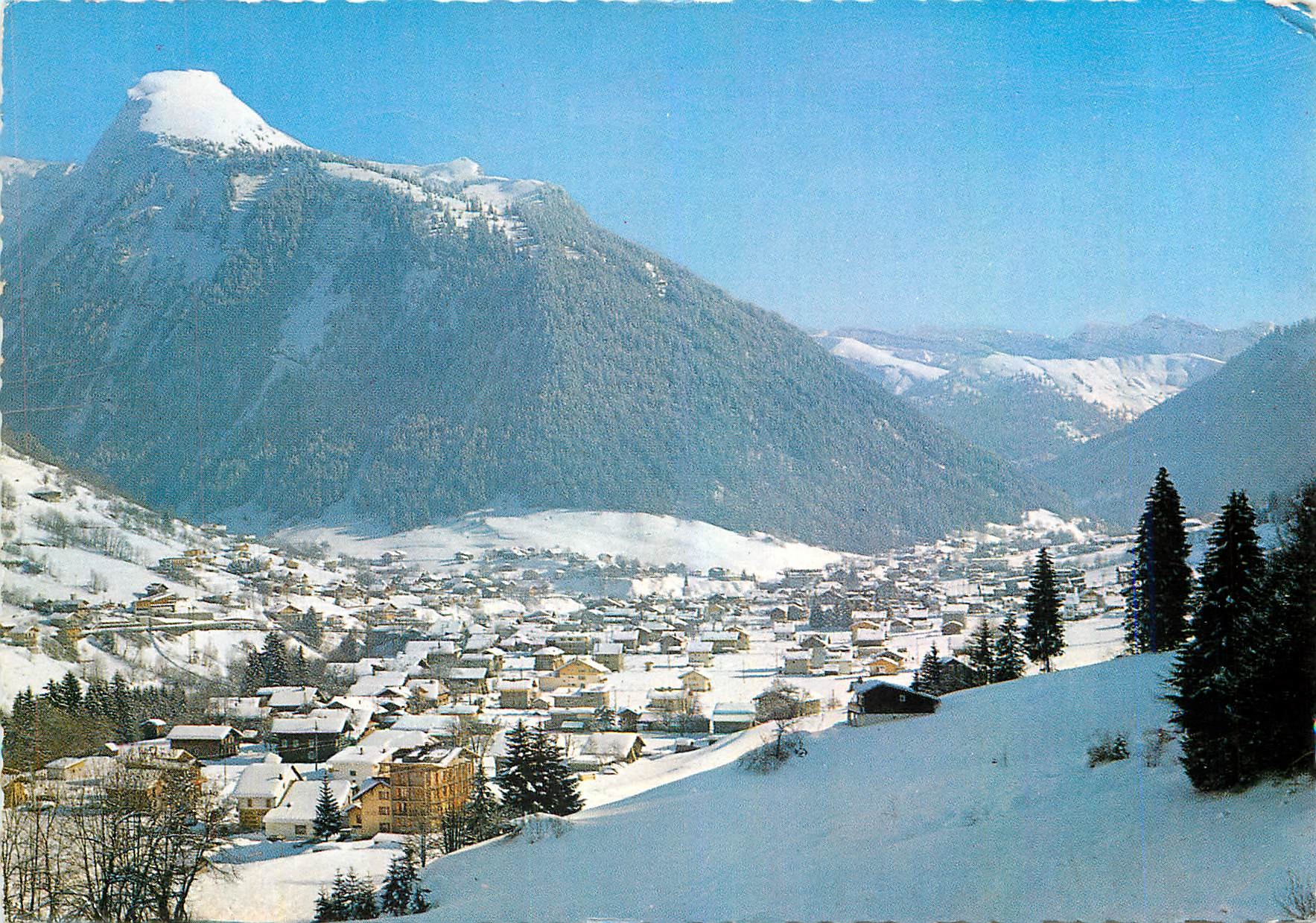 MORZINE (Hte-Savoie) — Vue Générale et la Pointe de Ressachau (2164 m.) — Éditions JANSO, Croix-d'Or