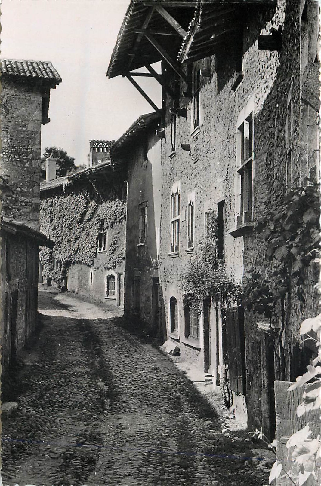 CPM Cite de Perouges (Ain) La rue des Rondes Grenier a sel et Vieilles cheminees Perougiennes