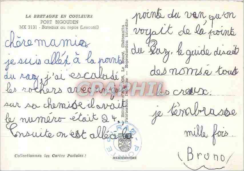 CPM La Bretagne en couleurs Port Bigouden Bateaux au repos (Lesconil)  — Rückseite