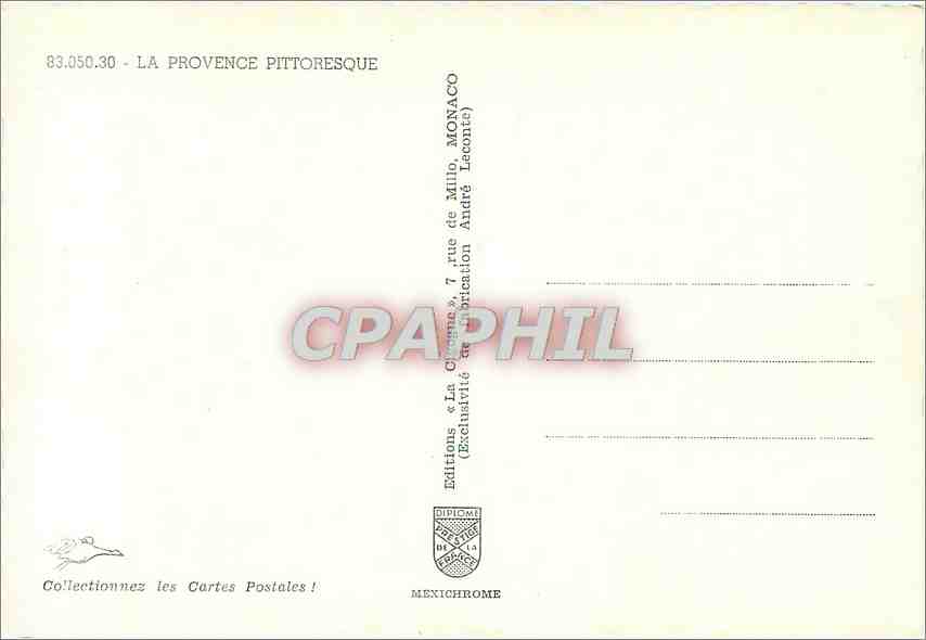 CPM La Provence Pittoresque — Verso