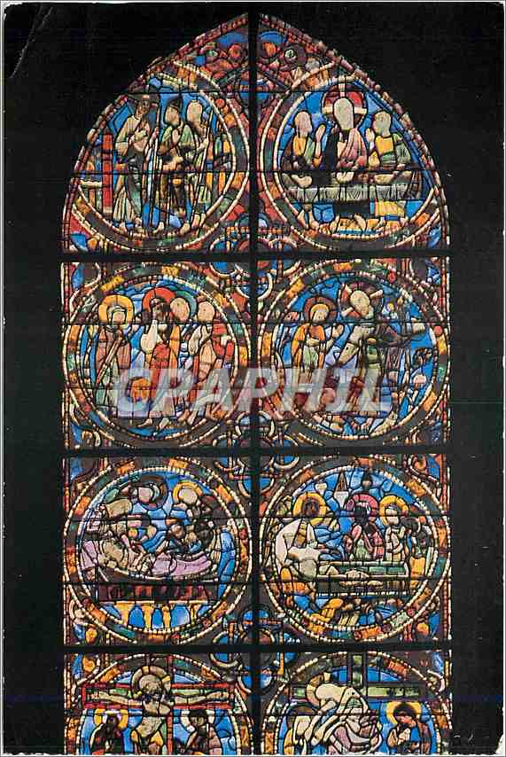 Cathédrale de Chartres — Vitrail de la Passion (xiième siècle) — E. Houvet Éditeur