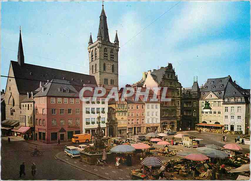 CPM Trier Main Market With St Peter's Foutsain and St Gangolph