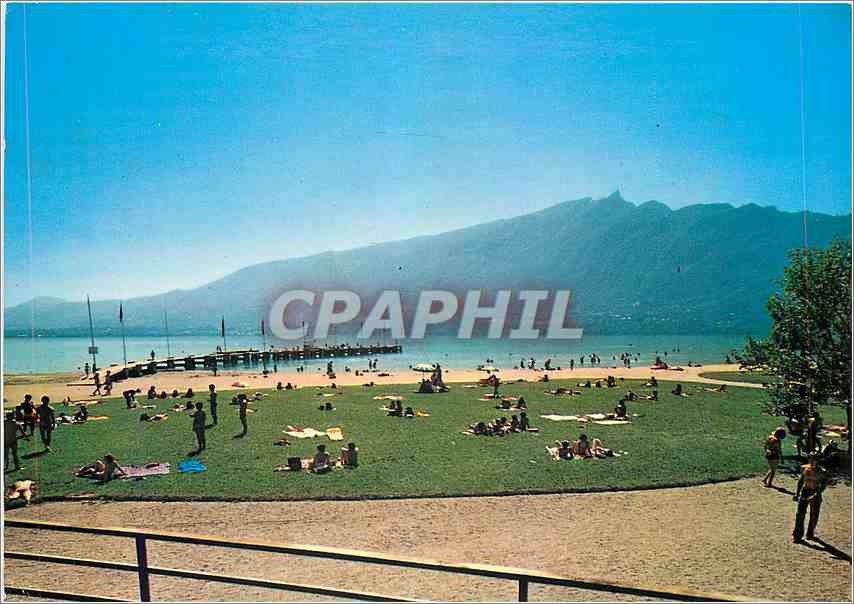 CPM Aix les Bain La PLage et la dent du Chat