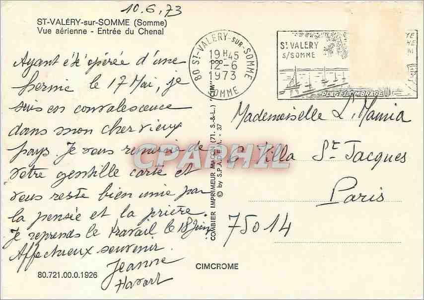 CPM Saint Valery sur Somme(Somme) Vue aerinne entree du cheval — Back